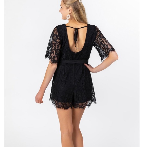 Francesca’s Black Lace Romper - Picture 3 of 3